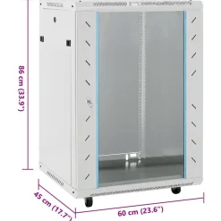 vidaXL Rack de servidores con patas giratorias 15U 19