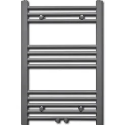 vidaXL Radiador toallero de baño recto 500 x 764 mm Gris Clearance