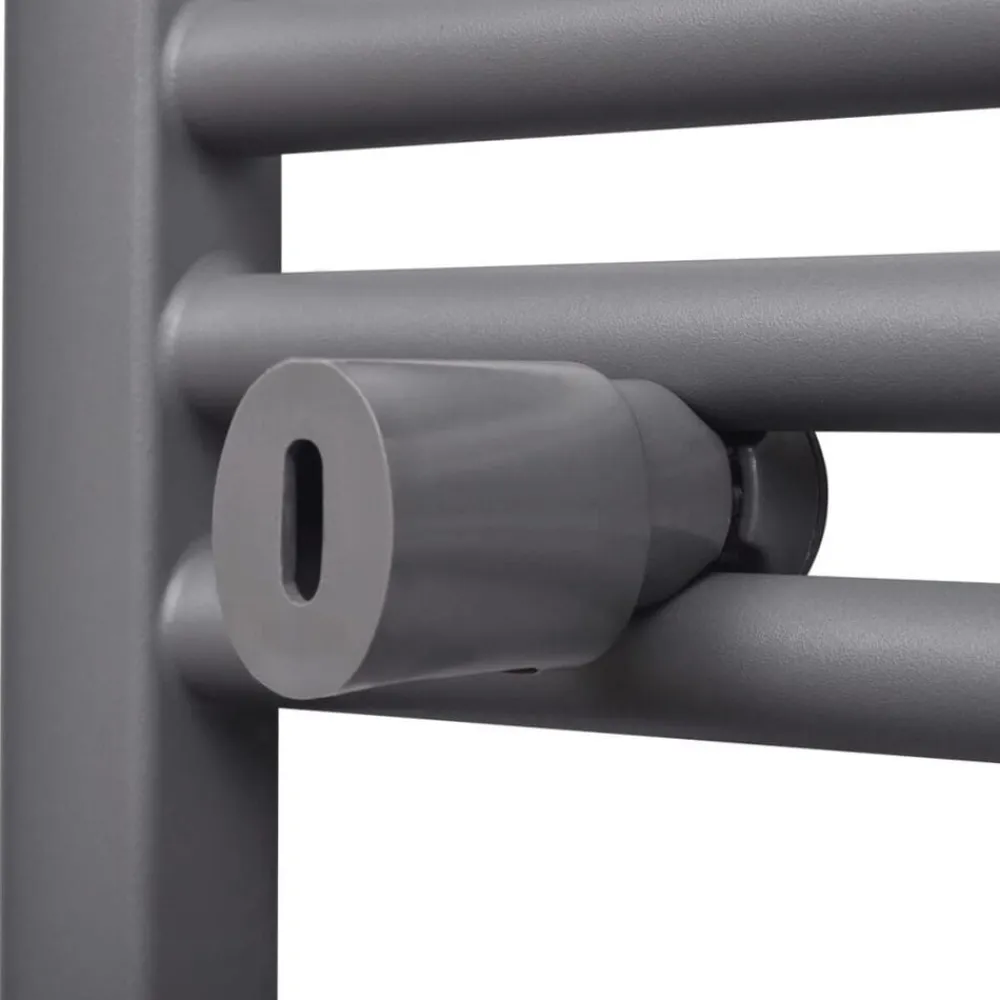 vidaXL Radiador toallero de baño recto 500 x 764 mm Gris Clearance