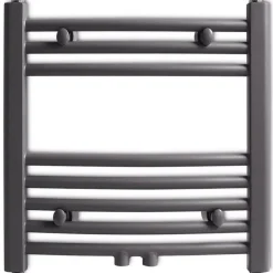 vidaXL Electrodomésticos-Radiador toallero de baño curvo 480x480 mm