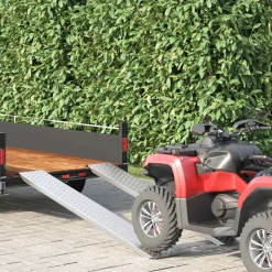 vidaXL Piezas Y Accesorios Para Vehículos-Rampa de Carga 200 kg Plateado 159 x 23 x 5 cm