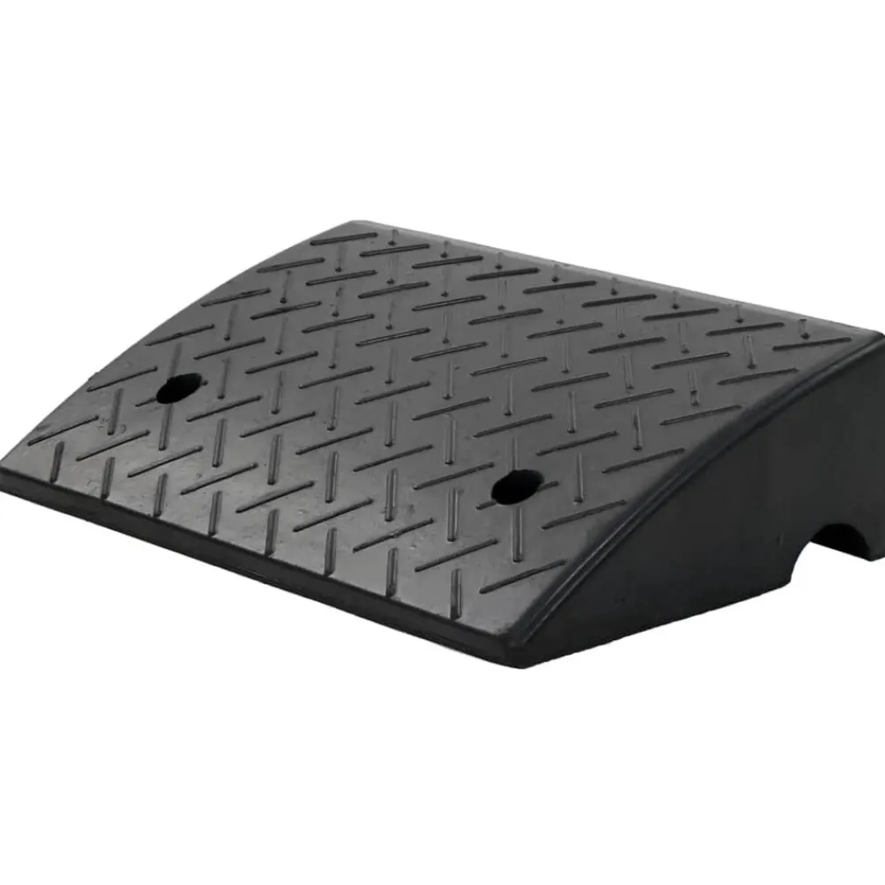 vidaXL Avisos-Rampa de goma para bordillos 50x32,5x14 cm