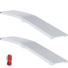 vidaXL Piezas Y Accesorios Para Vehículos-Rampa de motocicleta 680 kg 2 pcs Plateado 205 x 28 x 5 cm