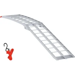 vidaXL Piezas Y Accesorios Para Vehículos-Rampa para Motocicletas Plateado 180 x 28 x 5 cm Aluminio