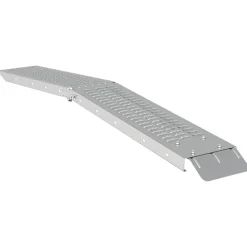 vidaXL Piezas Y Accesorios Para Vehículos-Rampa Plegable 200kg por rampa 2 pcs Plateado 166 x 23 x 4,5 cm