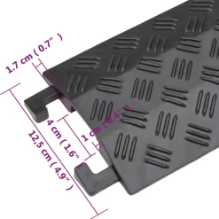 vidaXL Rampa protectora de cables de suelo 2 uds 98,5 cm Negro