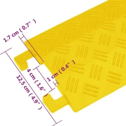 vidaXL Rampa protectora de cables de suelo 4 uds 98,5 cm Amarillo Best