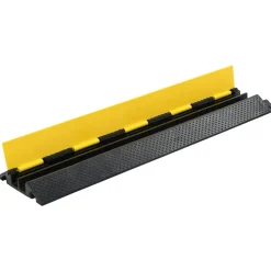 vidaXL Avisos-Rampas de protección de cable 2 uds 2 canales goma 101,5 cm