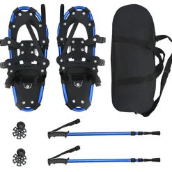 vidaXL Actividades Al Aire Libre-Raquetas de nieve 3 en 1 con bastones de senderismo 53 x 21 cm