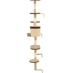 vidaXL Rascador de gato de pared postes de sisal 194 cm beige y marrón Beige y marr&oacute;n Best