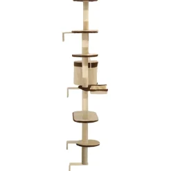 vidaXL Rascador de gato de pared postes de sisal 194 cm beige y marrón Beige y marr&oacute;n Best