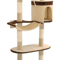 vidaXL Rascador de gato de pared postes de sisal 194 cm beige y marrón Beige y marr&oacute;n Best