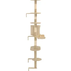 vidaXL Rascador de gatos de pared con poste de sisal 194 cm Beige Online