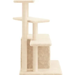 vidaXL Rascador para gatos con postes de sisal color 83,5 cm Crema Outlet