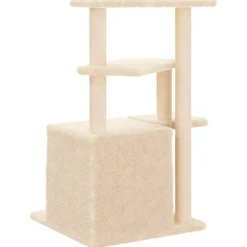 vidaXL Rascador para gatos con postes de sisal color 83,5 cm Crema Outlet