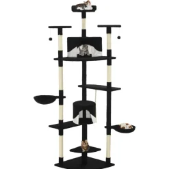 vidaXL Productos Para Mascotas-Rascador para gatos con poste de sisal 203 cm