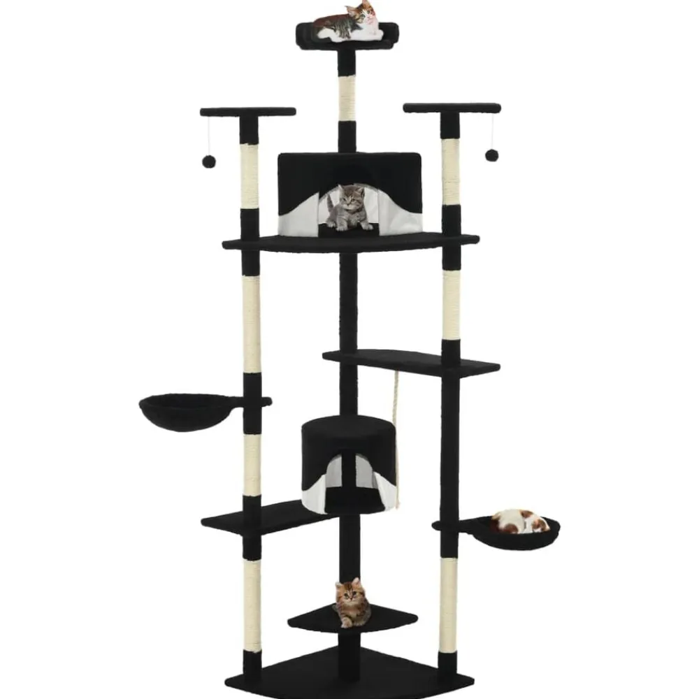 vidaXL Productos Para Mascotas-Rascador para gatos con poste de sisal 203 cm