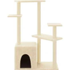 vidaXL Rascador para gatos con postes de sisal color 107,5 cm Crema Outlet