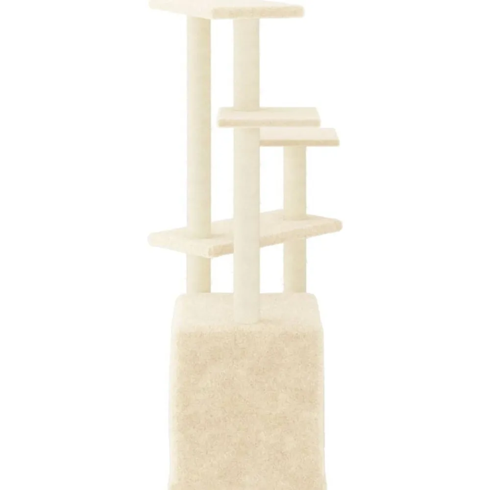 vidaXL Rascador para gatos con postes de sisal color 107,5 cm Crema Outlet