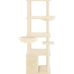 vidaXL Rascador para gatos con postes de sisal color 147 cm Crema Outlet
