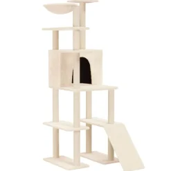 vidaXL Productos Para Mascotas-Rascador para gatos con postes de sisal 166 cm