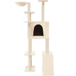 vidaXL Productos Para Mascotas-Rascador para gatos con postes de sisal 166 cm