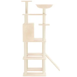 vidaXL Productos Para Mascotas-Rascador para gatos con postes de sisal 166 cm