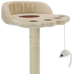 vidaXL Productos Para Mascotas-Rascador para gatos con poste de sisal 40 cm beige y marrón