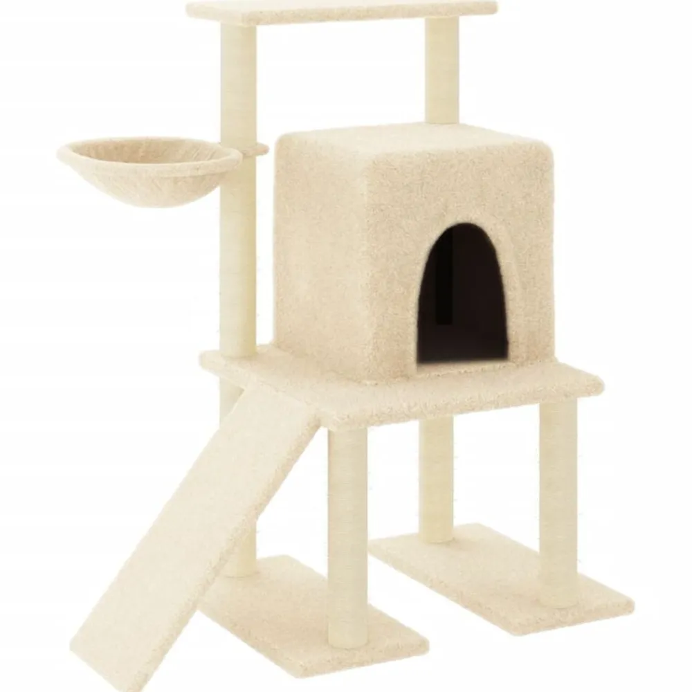 vidaXL Productos Para Mascotas-Rascador para gatos con postes de sisal color 96,5 cm