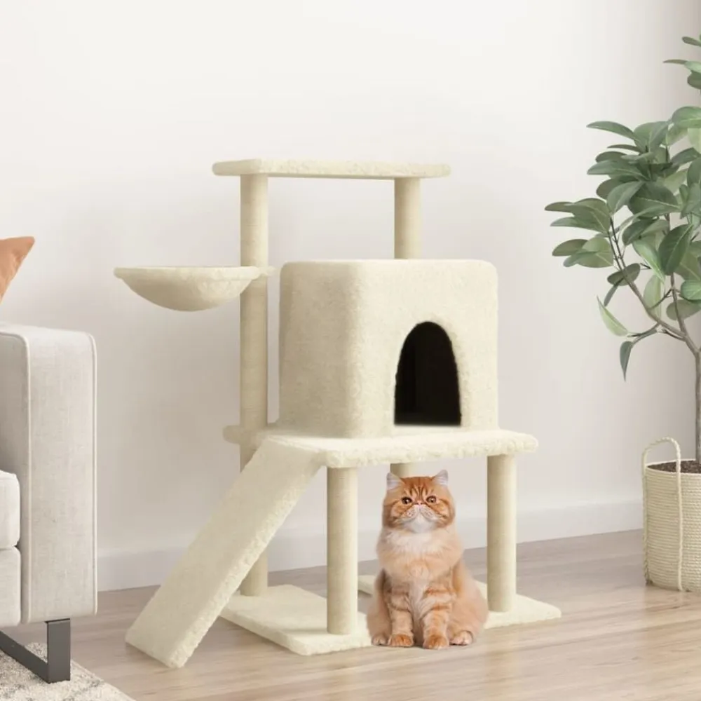 vidaXL Productos Para Mascotas-Rascador para gatos con postes de sisal color 96,5 cm