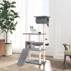 vidaXL Productos Para Mascotas-Rascador para gatos con postes de sisal 131 cm