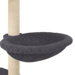vidaXL Rascador para gatos con postes de sisal 117 cm Gris oscuro