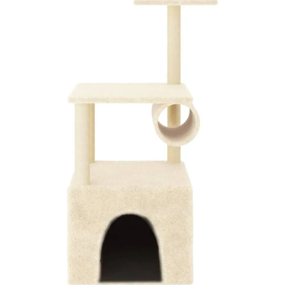 vidaXL Productos Para Mascotas-Rascador para gatos con postes de sisal color 109,5 cm