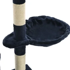 vidaXL Rascador para gatos con poste de sisal 138 cm Azul oscuro Discount