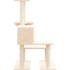 vidaXL Rascador para gatos con postes de sisal color 94,5 cm Crema New