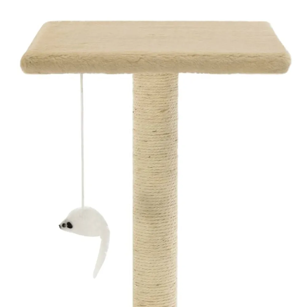 vidaXL Rascador para gatos con postes rascadores de sisal 95 cm Beige Sale
