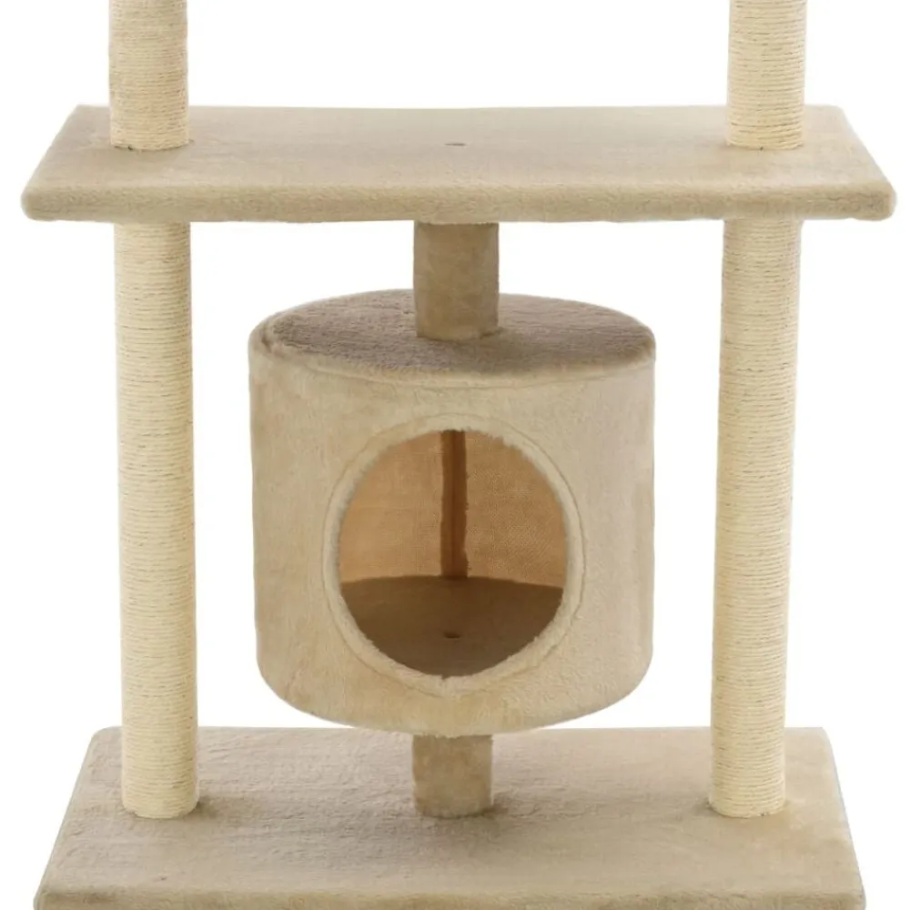 vidaXL Rascador para gatos con postes rascadores de sisal 95 cm Beige Sale