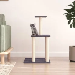 vidaXL Productos Para Mascotas-Rascador para gatos con postes de sisal 85,5 cm