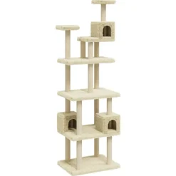 vidaXL Rascador para gatos con postes de sisal 188 cm Crema Outlet
