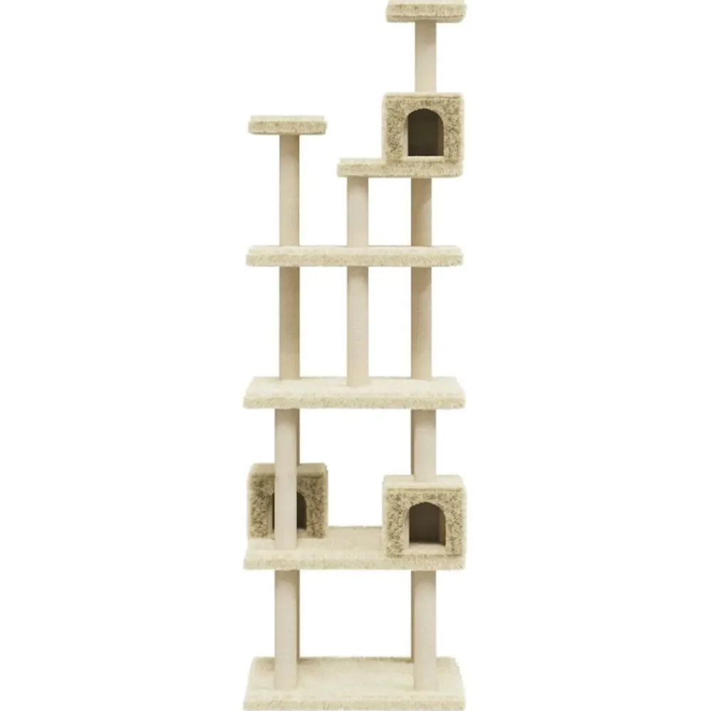 vidaXL Rascador para gatos con postes de sisal 188 cm Crema Outlet