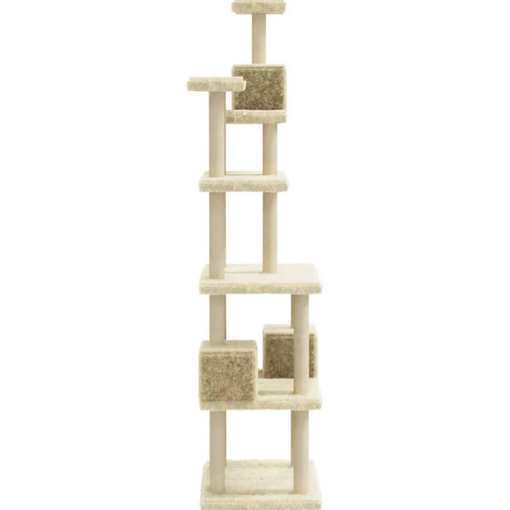 vidaXL Rascador para gatos con postes de sisal 188 cm Crema Outlet
