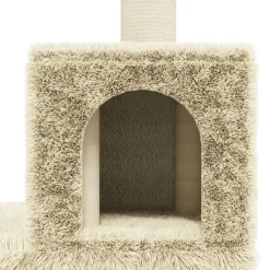 vidaXL Rascador para gatos con postes de sisal 188 cm Crema Outlet