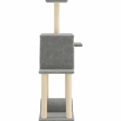 vidaXL Rascador para gatos con postes de sisal 122 cm Gris claro Clearance