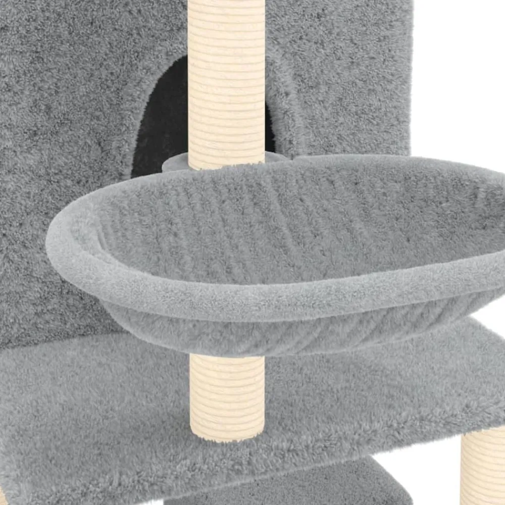 vidaXL Rascador para gatos con postes de sisal 180 cm Gris claro Clearance