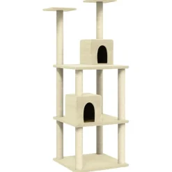 vidaXL Productos Para Mascotas-Rascador para gatos con postes de sisal color 141 cm