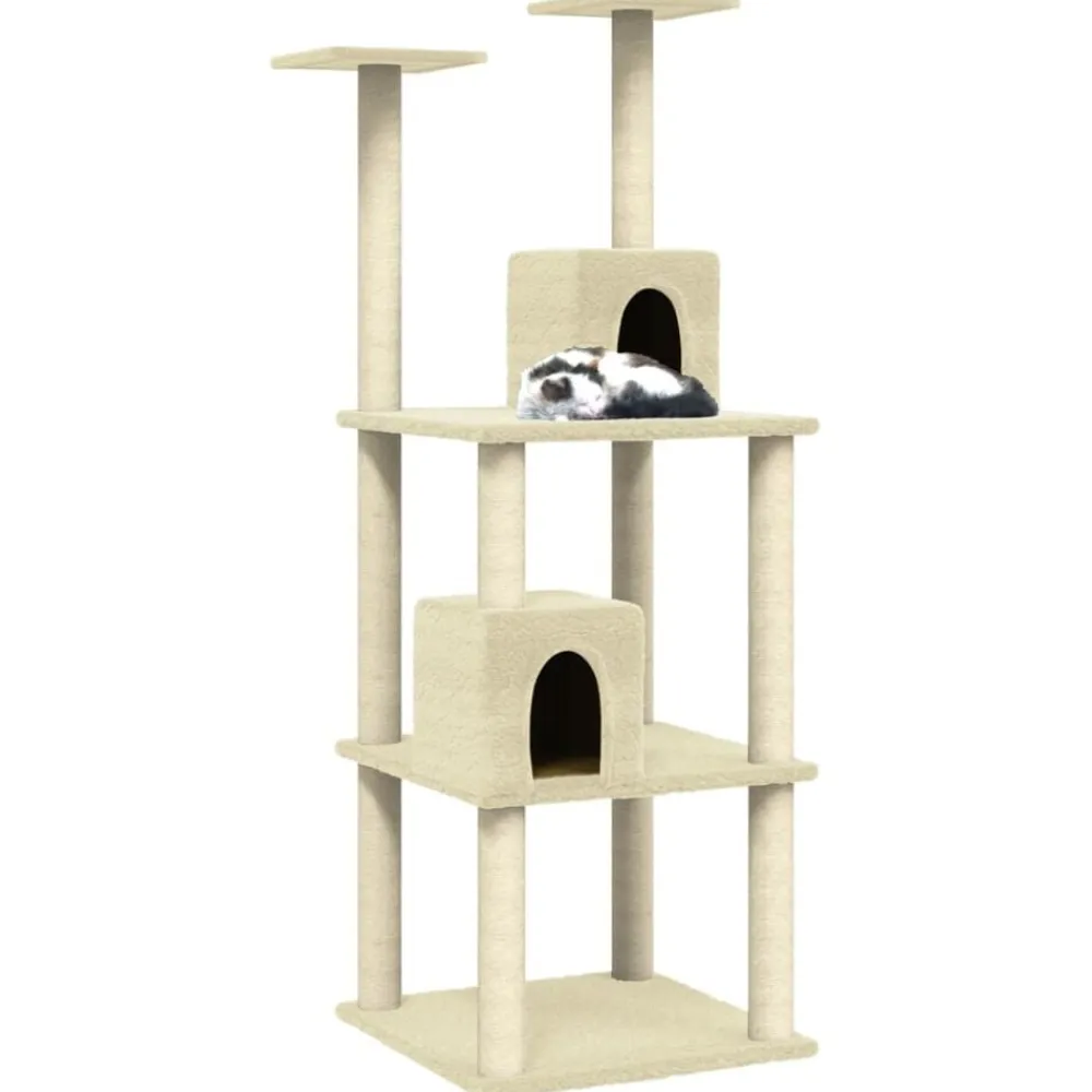 vidaXL Productos Para Mascotas-Rascador para gatos con postes de sisal color 141 cm