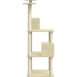 vidaXL Productos Para Mascotas-Rascador para gatos con postes de sisal color 141 cm