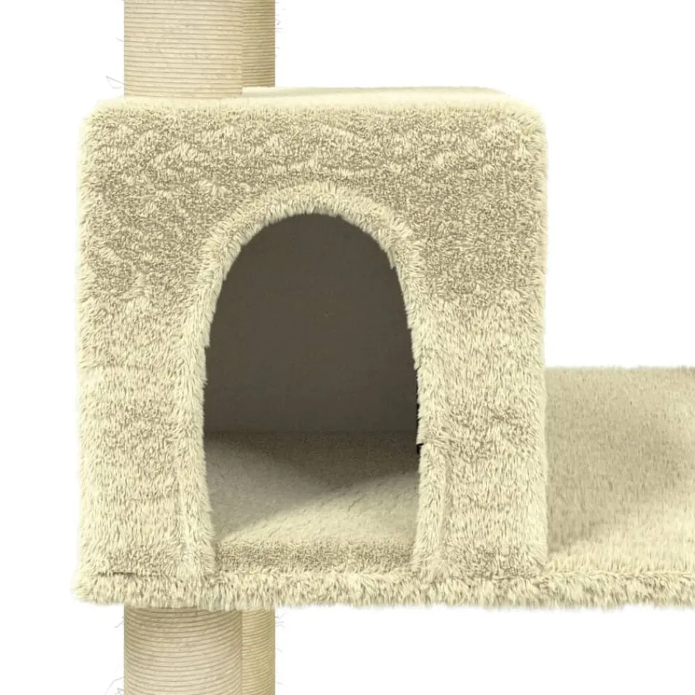 vidaXL Productos Para Mascotas-Rascador para gatos con postes de sisal color 141 cm