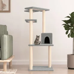 vidaXL Productos Para Mascotas-Rascador para gatos con postes de sisal 123 cm