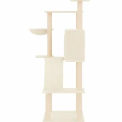 vidaXL Rascador para gatos con postes de sisal color 143 cm Crema Online